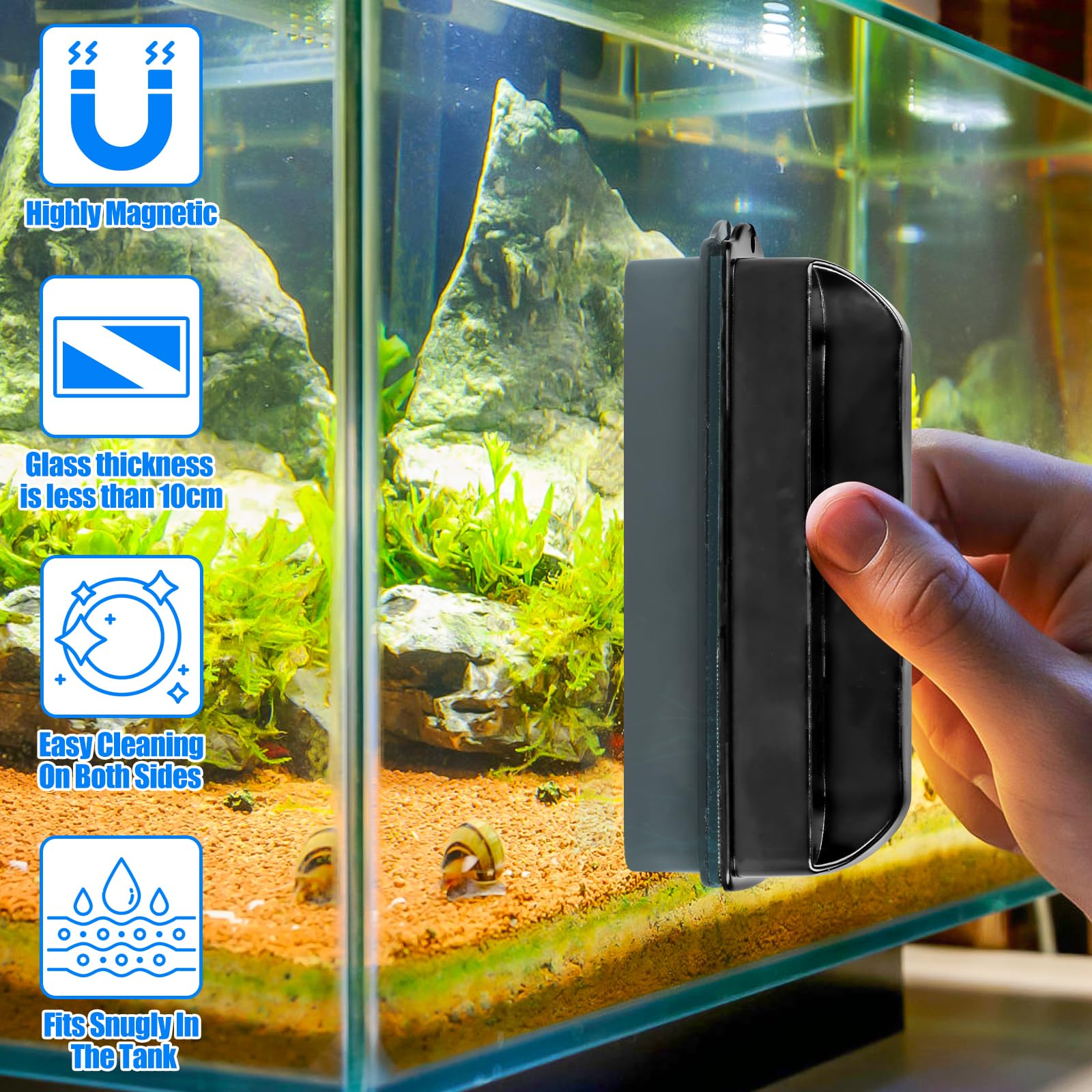 Akvaryum Cam Temizleyici Mıknatıslı