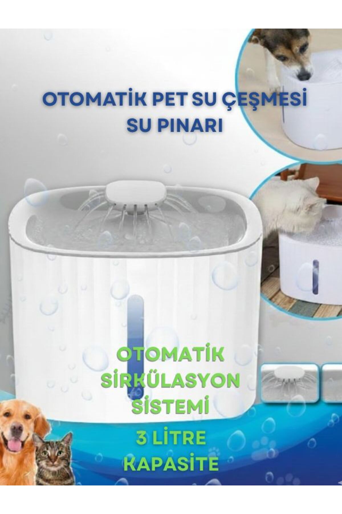 Köpek Otomatik Su Pınarı 3L